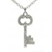 Necklace – 12 PCS Rhinestone Key Charms Necklaces - Clear - NE-JVSN8147CL